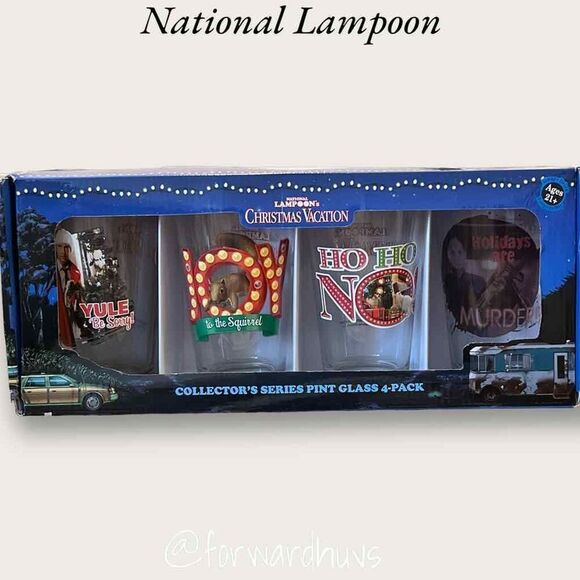 4 Pack 16 oz National Lampoon’s Christmas Vacation 2015 Glasses - Picture 1 of 9